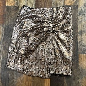 Zara Gold Sequins Cheetah Print Mini Skirt